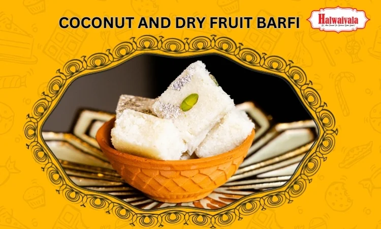 coconut and dry fruit barfi